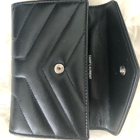 SOLD YSL Saint Laurent quilted loulou leather wallet - Picture 9 of 14